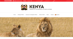 Desktop Screenshot of kenyaembassyspain.es