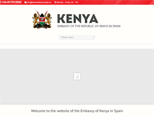 Tablet Screenshot of kenyaembassyspain.es